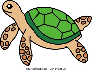 isolate sea turtle icon vector