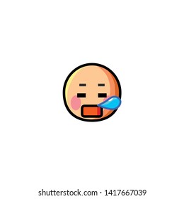 Isolate Sleepy Face Vector Icon, Emoticon