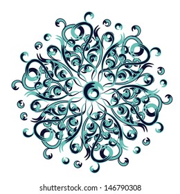 isolate snowflake or flower for use in design