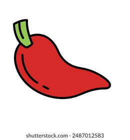 isolate spicy sauce flat icon