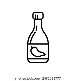 isolate spicy sauce flat icon