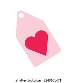 aíslar el diseño de iconos planos rosa del día de San Valentín