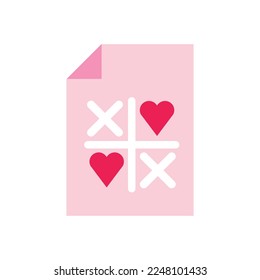 isolate valentine's day pink love letter flat icon