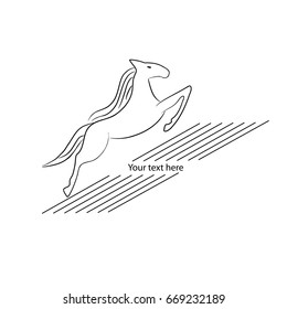 isolate vector illustration with horse