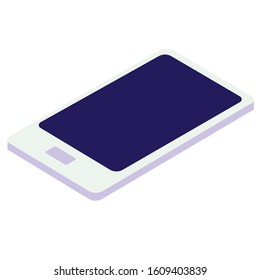 Isolate vector isometric illustration of a mobile phone. Smartphone