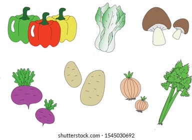 Isolate of Vegetables include of chilli, Chinese cabbage, mushroom, Beetroot, potato, onion and Celery.