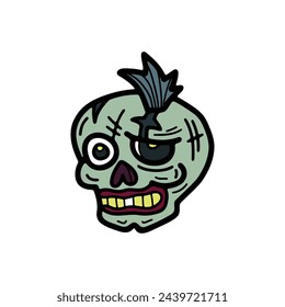 isolate zombie character on background