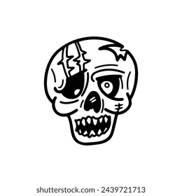 isolate zombie character on background