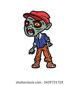 isolate zombie character on background
