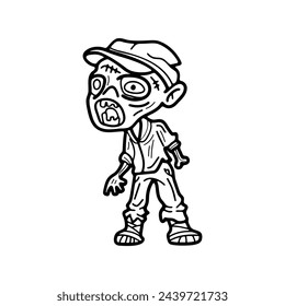 isolate zombie character on background