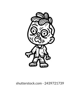 isolate zombie character on background