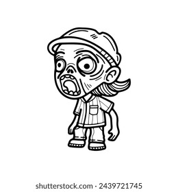 isolate zombie character on background
