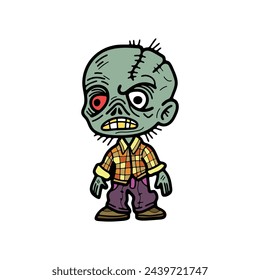 isolate zombie character on background