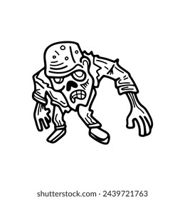 isolate zombie character on background