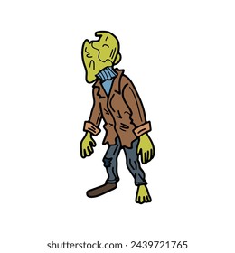isolate zombie character on background