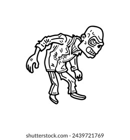 isolate zombie character on background