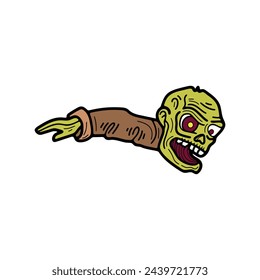 isolate zombie character on background
