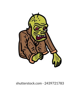 isolate zombie character on background