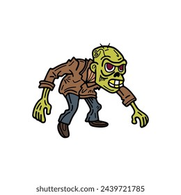 isolate zombie character on background