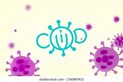 isolated 2019 object, virus logo icon with white background, corona virus covid 19 lockdown prosess illustration