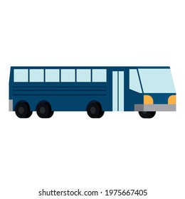 Isolated 3d blue bus icon Vector illustration