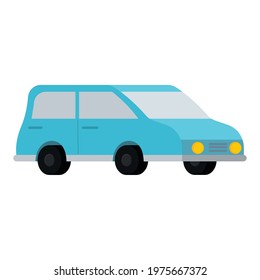 Isolated 3d blue car icon Vector illustration