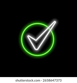 Isolated 3D blue checked icon. Social media account verification icons, neon style.