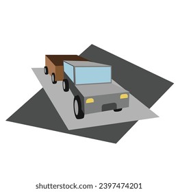 Isolated 3D car Falt design Vector illustration