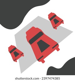 Isolated 3D car Falt design Vector illustration