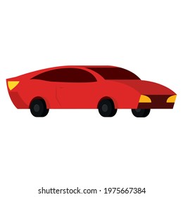 Isolated 3d car red icon Vector illustration