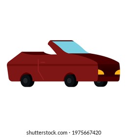 Isolated 3d car red icon Vector illustration