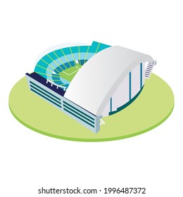 Isolated 3d colored soccer stadium