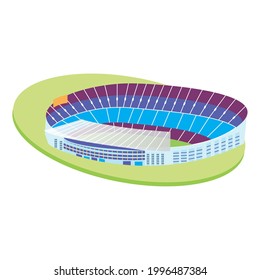 Isolated 3d colored soccer stadium