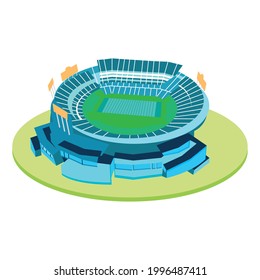 Isolated 3d colored soccer stadium