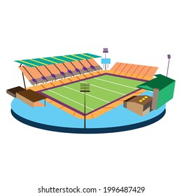 Isolated 3d colored soccer stadium