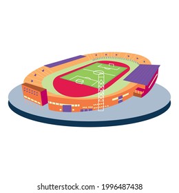 Isolated 3d colored soccer stadium
