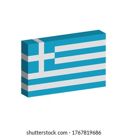 Isolated 3D flag of Greece - Vector illustration