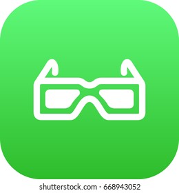 Isolated 3D Glasses Icon Symbol On Clean Background. Vector Spectacles Element In Trendy Style.