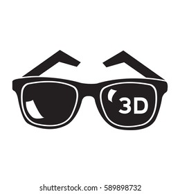 Isolated 3d glasses on a white background, Vector illustration
