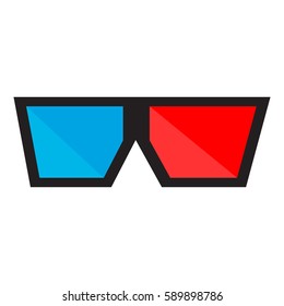 Isolated 3d glasses on a white background, Vector illustration