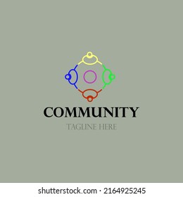 Isolated 3d illustration Seamless Community Logo Template