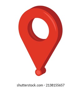 Isolated 3d map pin location icon Vector