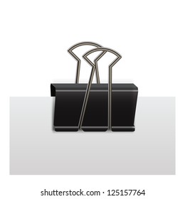 Isolated 3d paper clip vector