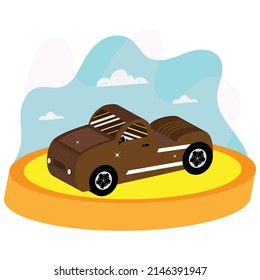 Isolated 3d render of a racing car Vector