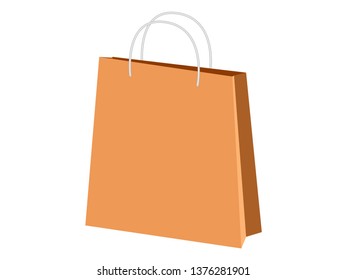 Isolated 3d shopping bag. Vector illustration design