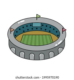 Isolated 3D stadium icon Modern building