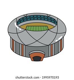 Isolated 3D stadium icon Modern building