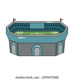 Isolated 3D stadium icon Modern building