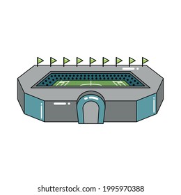 Isolated 3D stadium icon Modern building