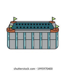 Isolated 3D stadium icon Modern building